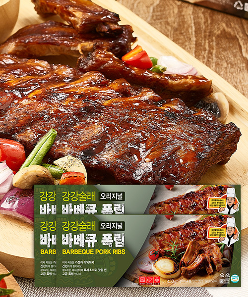 [강강술래] 바베큐맛 폭립 450g*4팩
